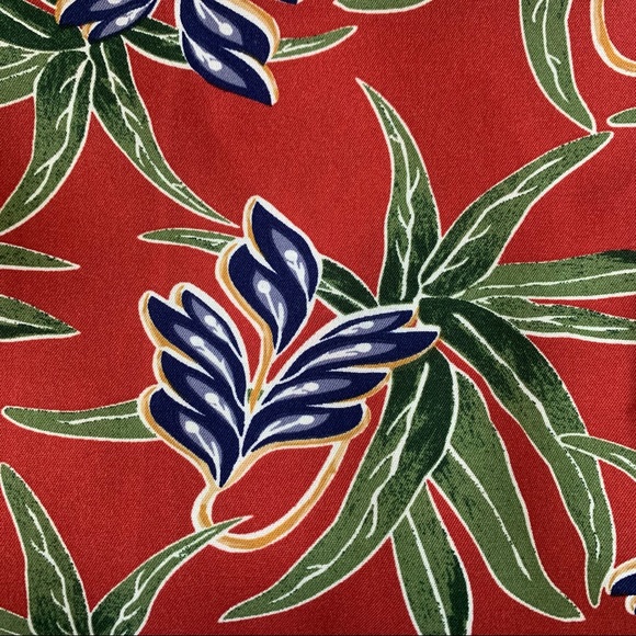 Moon River Tropical Jumpsuit Capri Length Jumper Romper rust green blue floral M - Picture 4 of 9